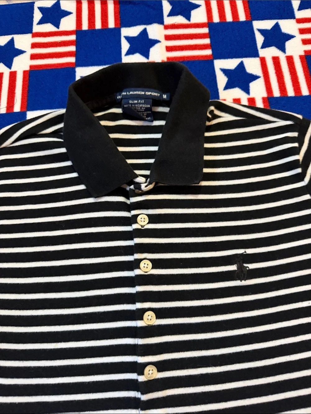 Polo by Ralph Lauren Black & White Striped Polo